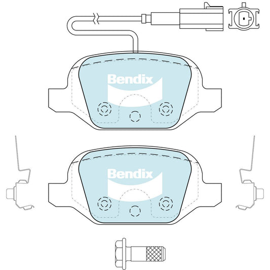 Bendix EURO Brake Pad Set Rear DB2381 EURO+