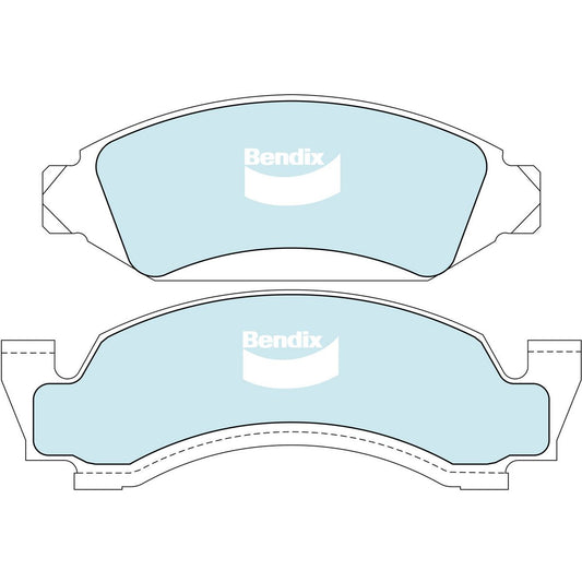 Bendix 4x4 Brake Pad Set DB1809 -4WD