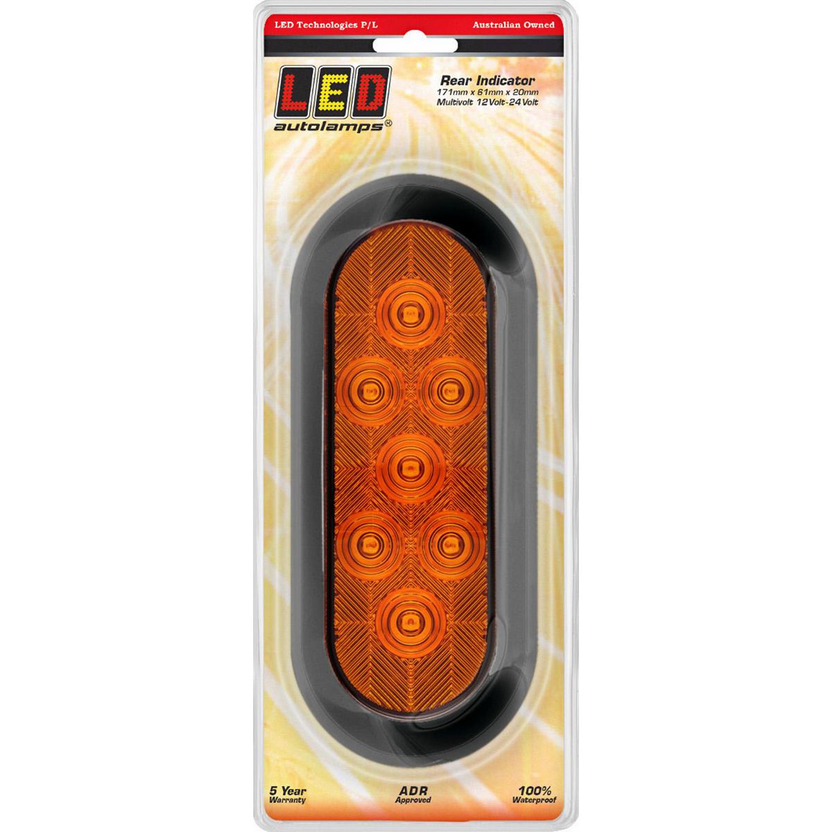 LED Autolamps Indicator Lamp Rear 164 x 57mm 164AM