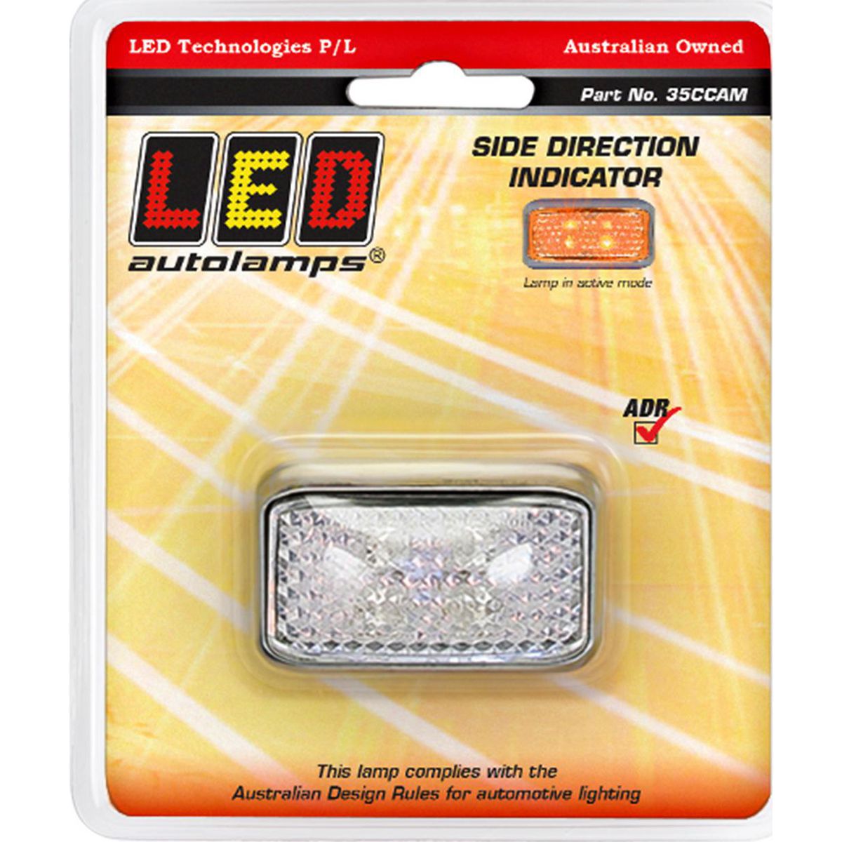 LED Autolamps Side Direction LED Lamp 12/24V Chrome Series 35CCAM