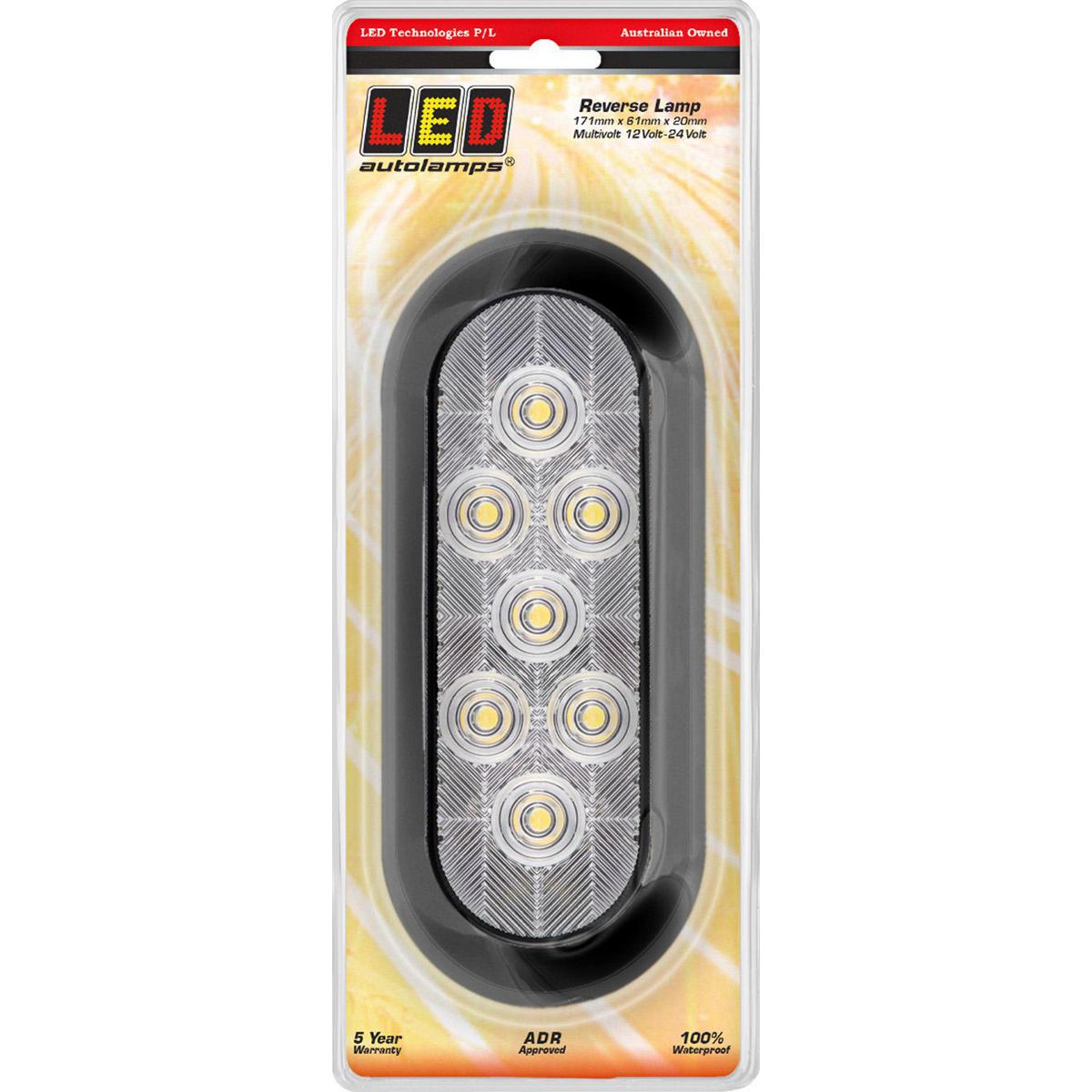 LED Autolamps Reverse Lamp With Rubber Grommet And Plu 164WM