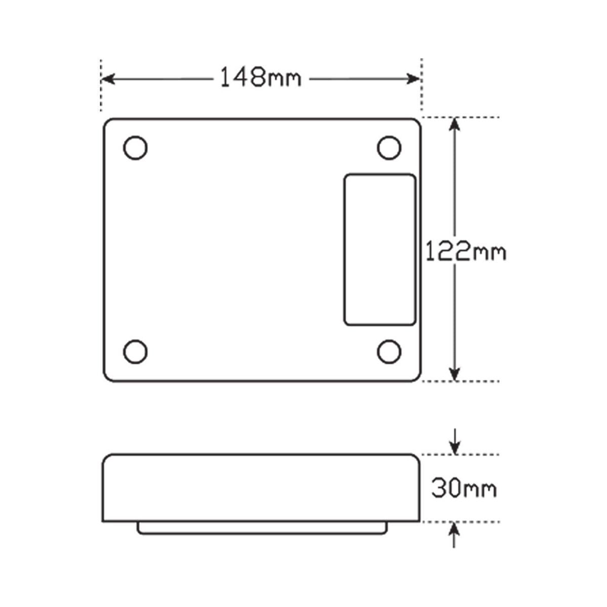LED Autolamps Reverse Lamp 148mm X 122mm X 30mm, Multi 460WM