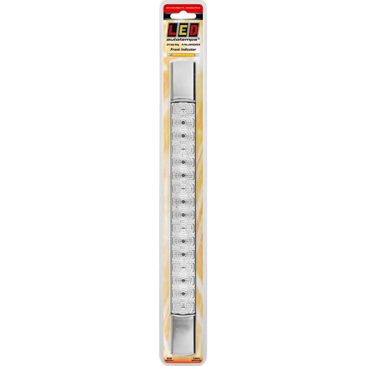 LED Autolamps Front Indicator Lamp with Chrome Bezel 24V 285CAT24