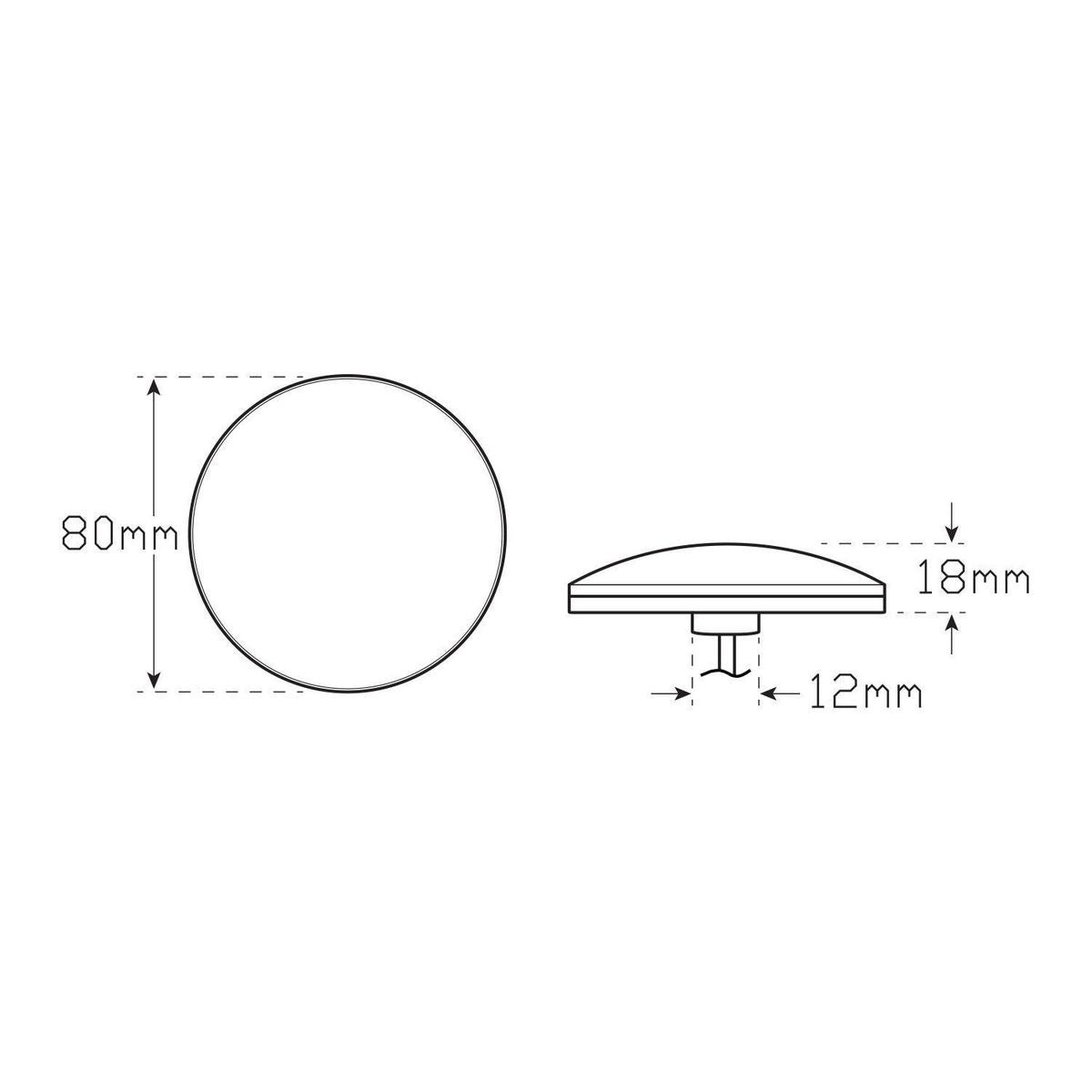 LED Autolamps Stop/Tail Round Clear Lens 12-24V 82RCMB