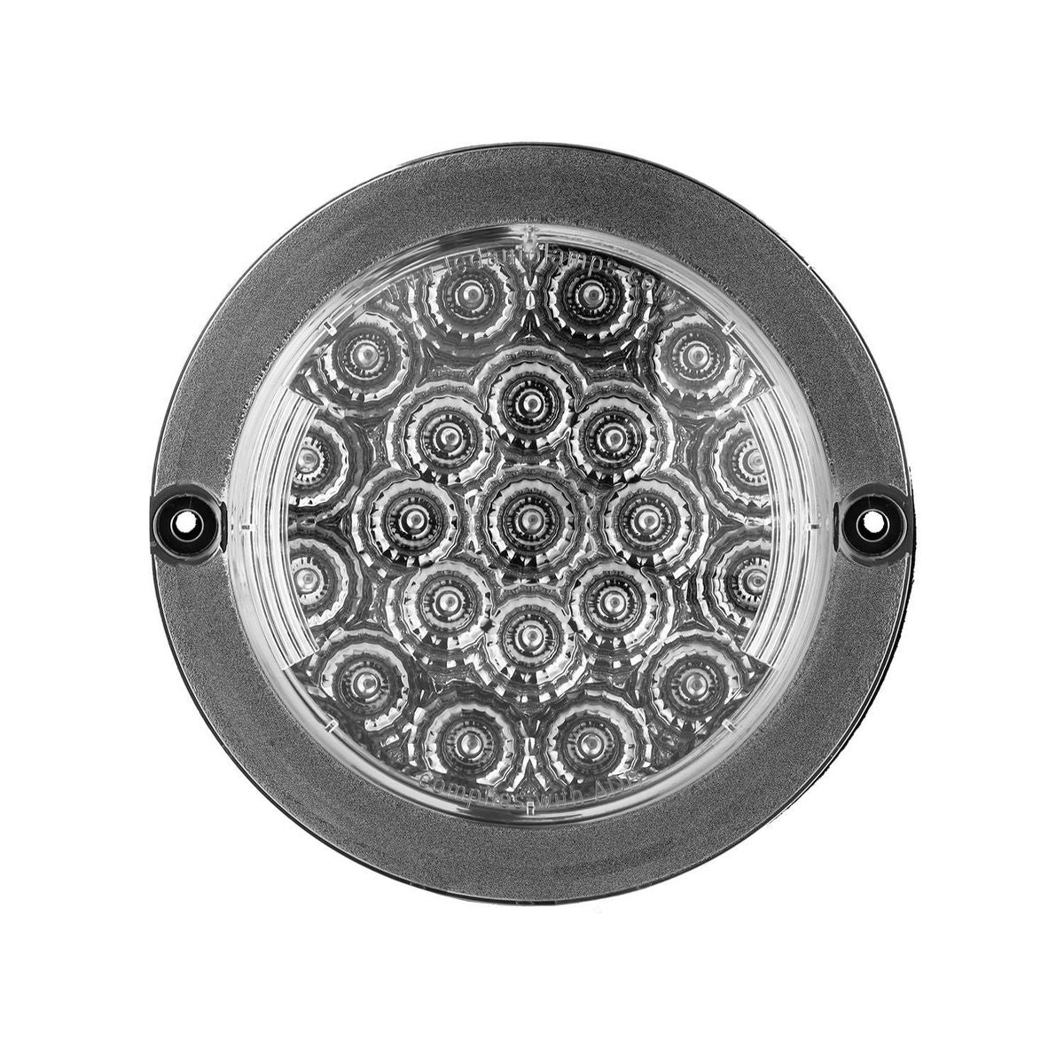 LED Autolamps Indicator Lamp Clack Chrome Clear Round 130mm 12V 102ABC