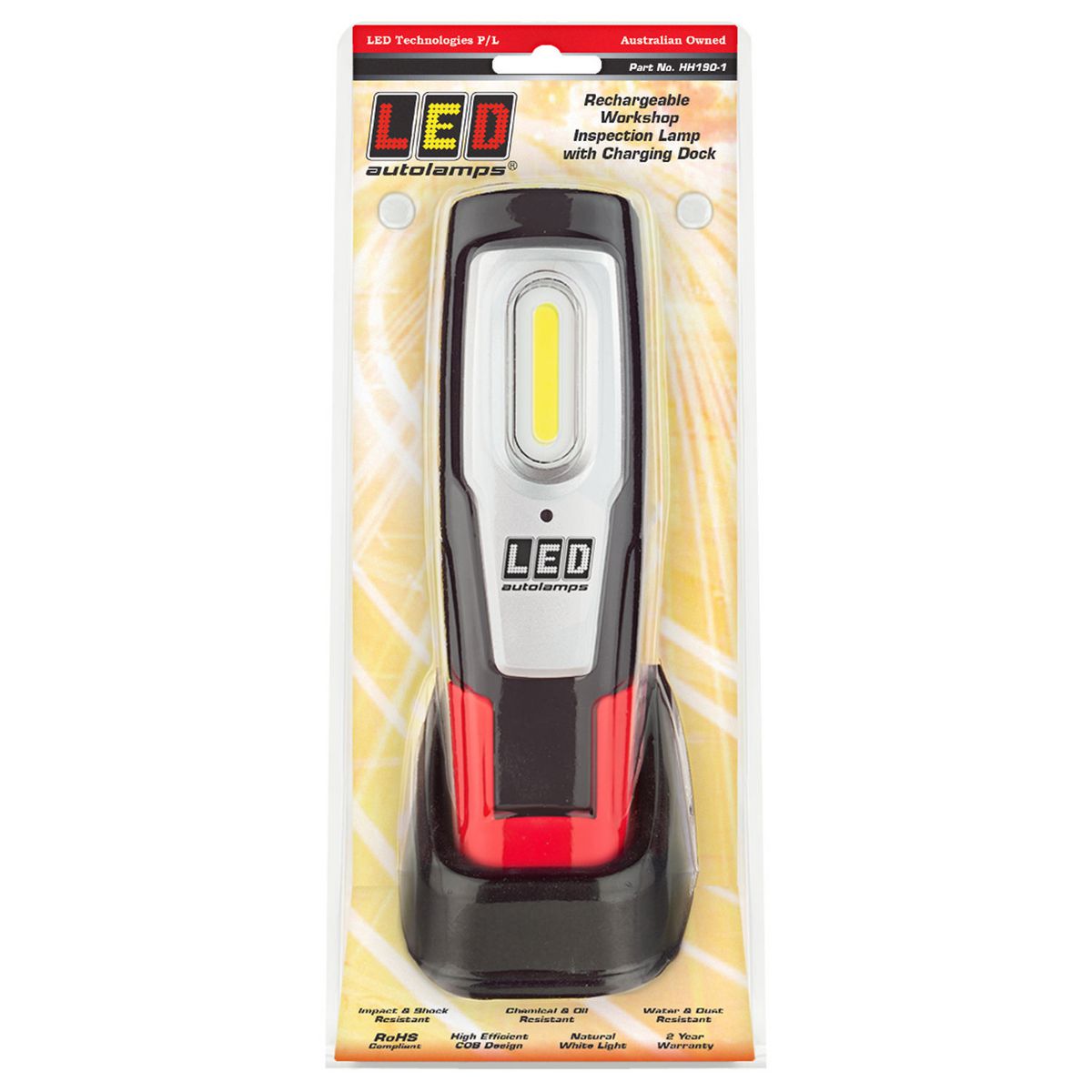 LED Autolamps Rechargeable Workshop Inspection Lamp HH190-1