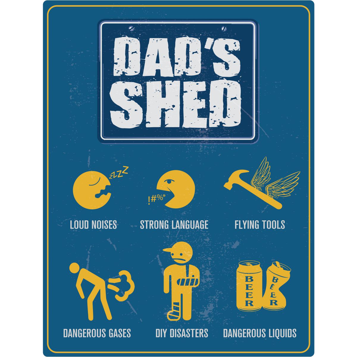 Gear Up Metal Sign Dads Shed RTSGS100-9