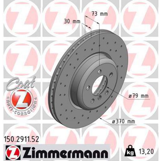 Zimmermann Sport Z Brake Rotor Single 370mm Front 150.2911.52
