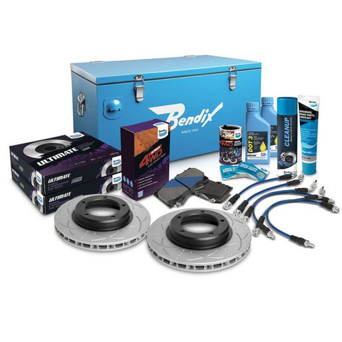 Bendix Ultimate 4x4 Brake Upgrade Kit Front (Suits 2" Lift) U4WD-BUK16+2