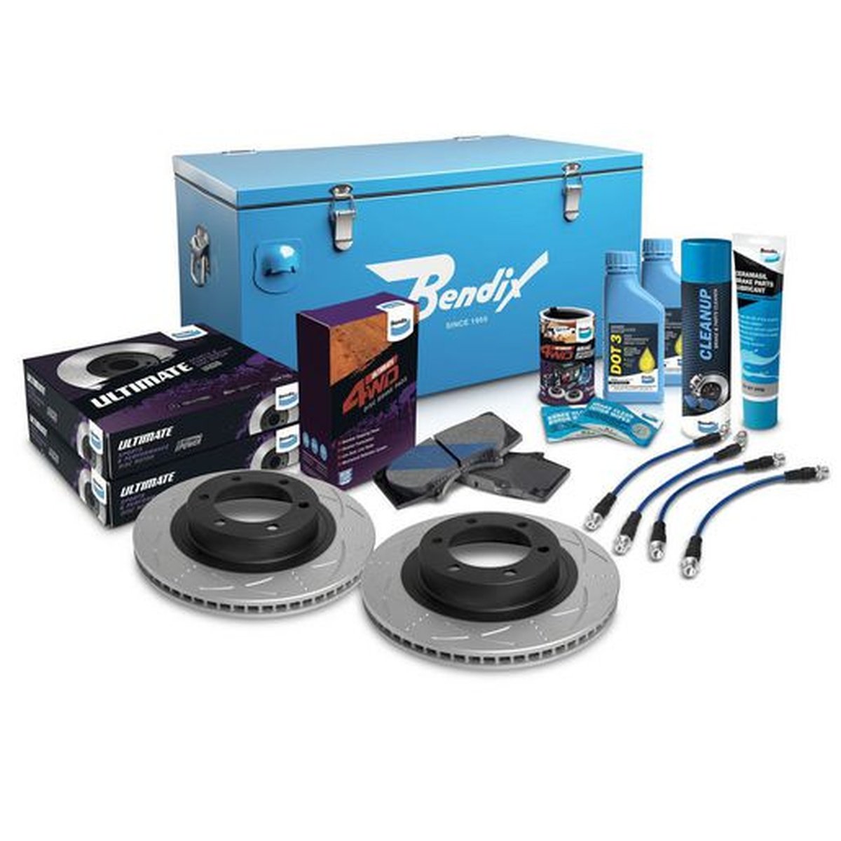 Bendix Ultimate 4x4 Brake Upgrade Kit Front (Suits 2" Lift) U4WD-BUK33+2