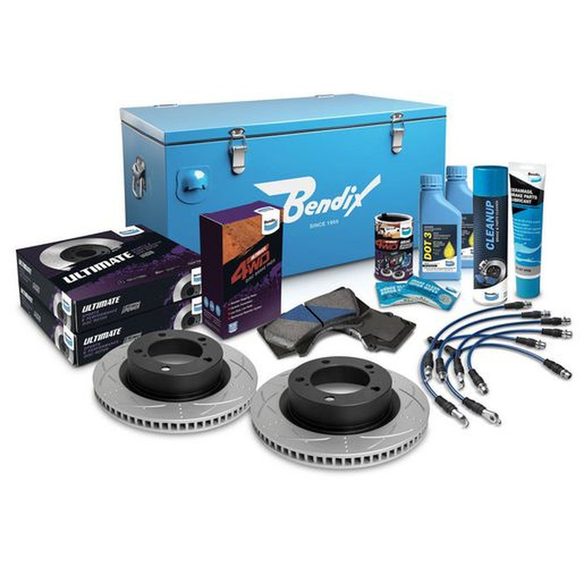 Bendix Ultimate 4x4 Brake Upgrade Kit Front (Suits 2" Lift) U4WD-BUK61+2