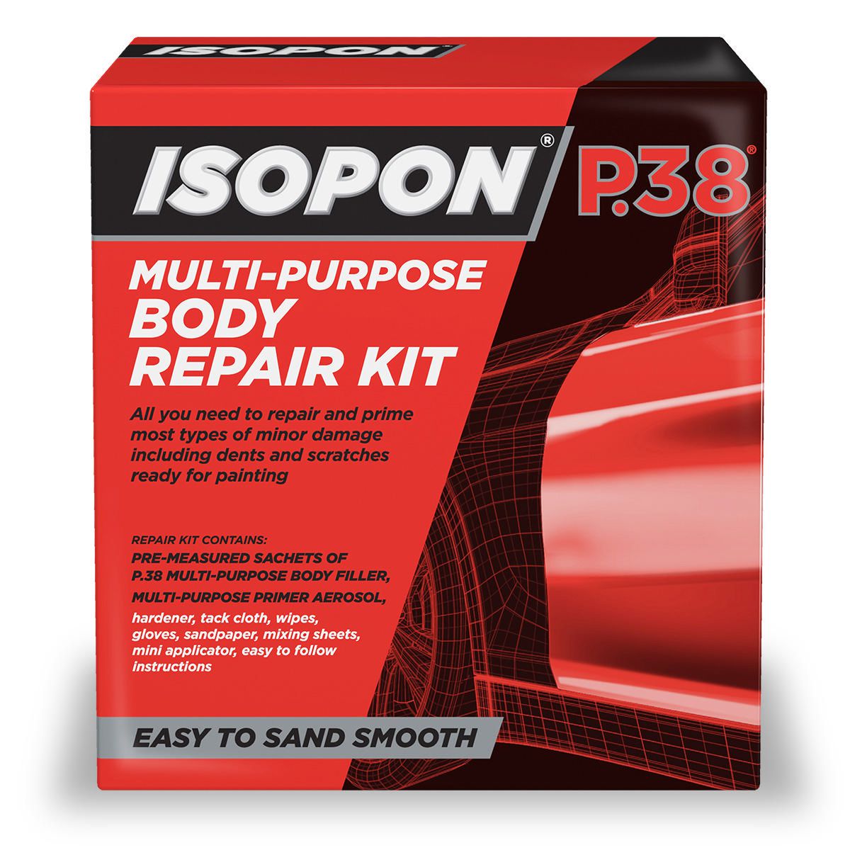 ISOPON Multi-Purpose Body Filler P38 Repair Kit 1035g P38/KIT
