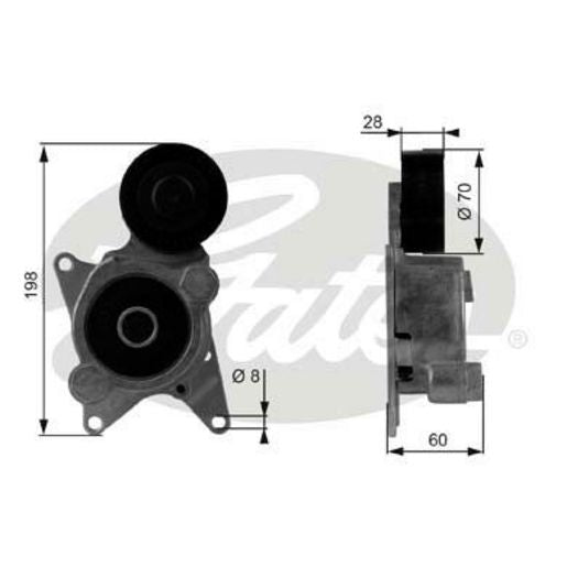 Gates Automatic Belt Tensioner 38435