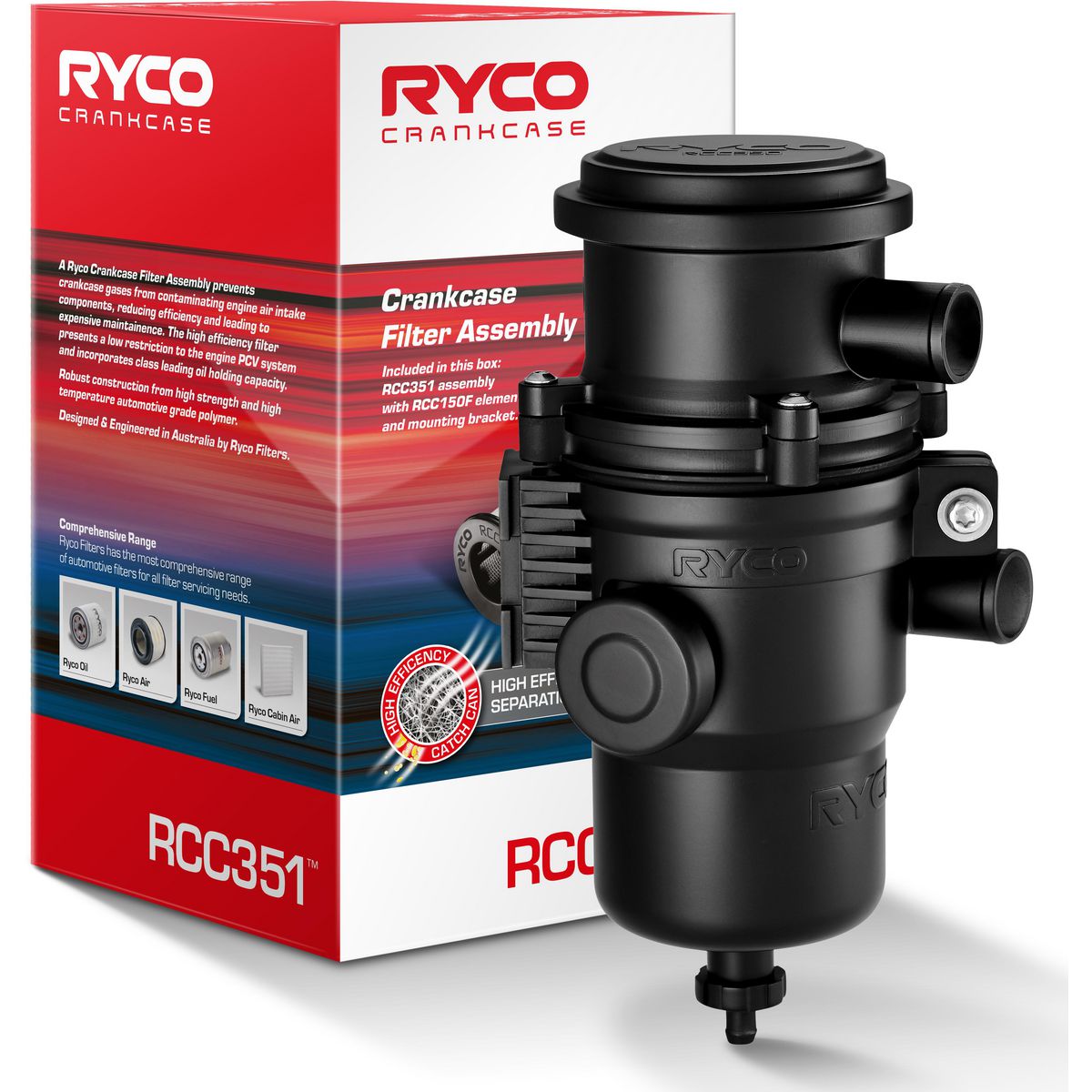 Ryco Catch Can Crankcase Ventilation Filter Assembly RCC351
