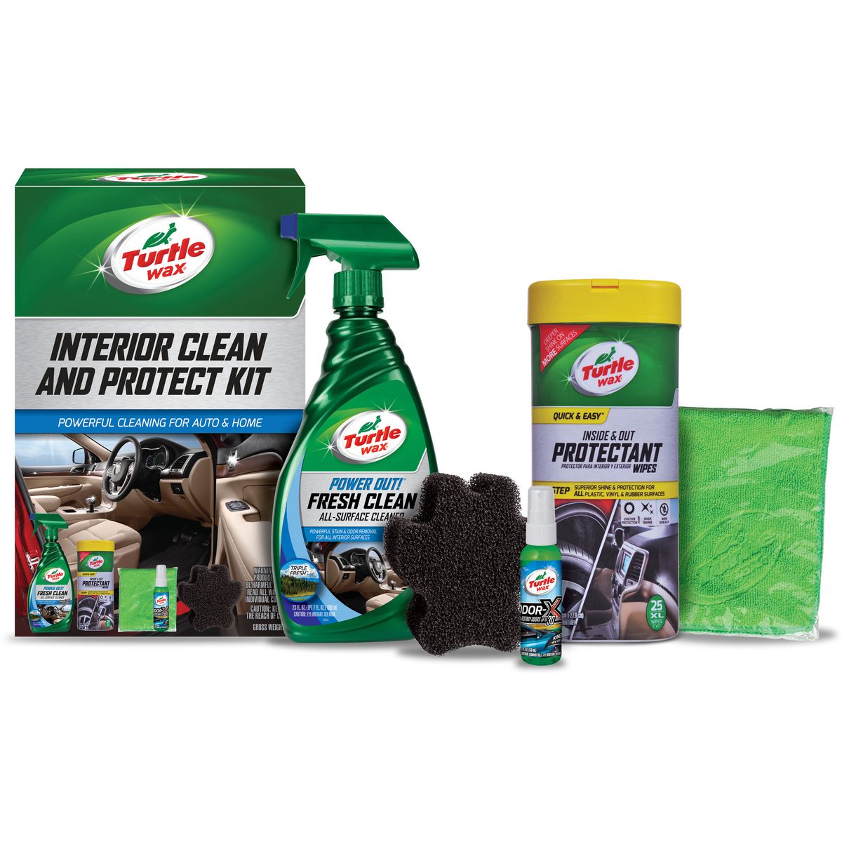 Turtle Wax Power Out Interior Clean & Protection 5pc Kit