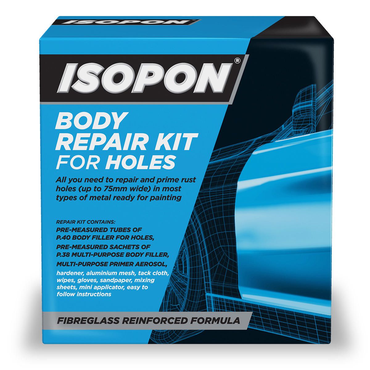 Isopon P.40 Body Repair Kit Fibreglass Reinforced BRKIT