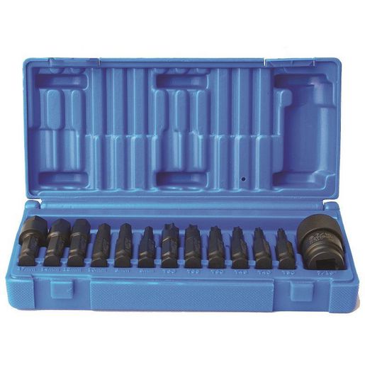 Action Hex & Torx Impact Socket Set Quick Release 1/2" Drive 13 Piece 691121301