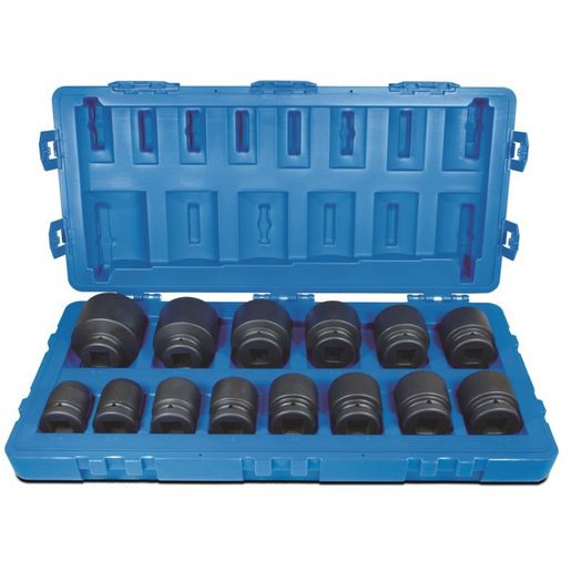 Action Impact Socket Set 6-Point 1" Drive 14 Piece Metric 605501402