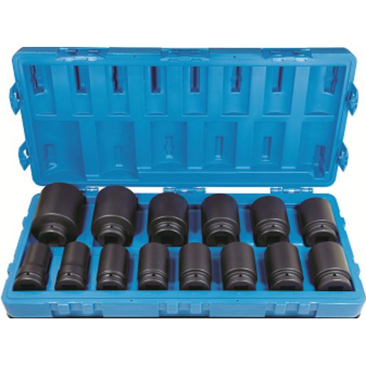 Action Impact Socket Set Deep 6-Point 1" Drive 14 Piece Metric 605521401