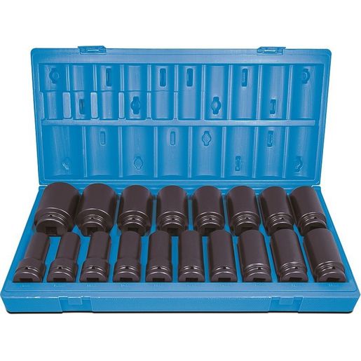 Action Impact Socket Set Deep 3/4" Drive 18 Piece SAE 600421801
