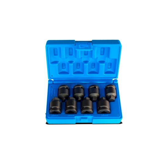 Action Male Plug Impact Socket Set 4-Point 1/2" Drive 8 Piece Metric 698420801