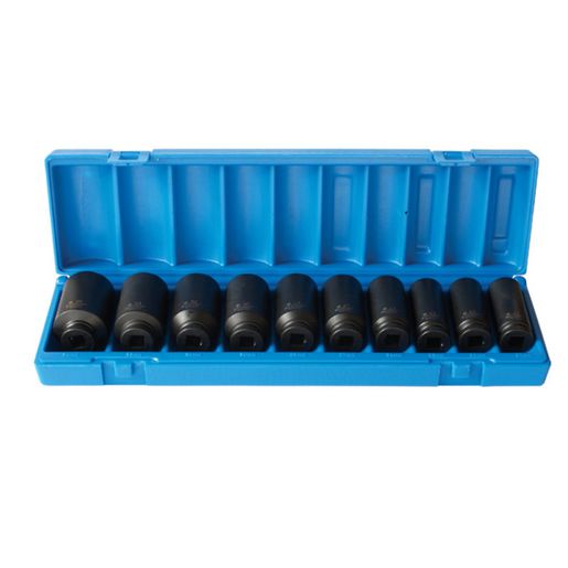 Action Impact Socket Set Deep 6-Point 1/2" Drive 10 Piece Metric 69523105