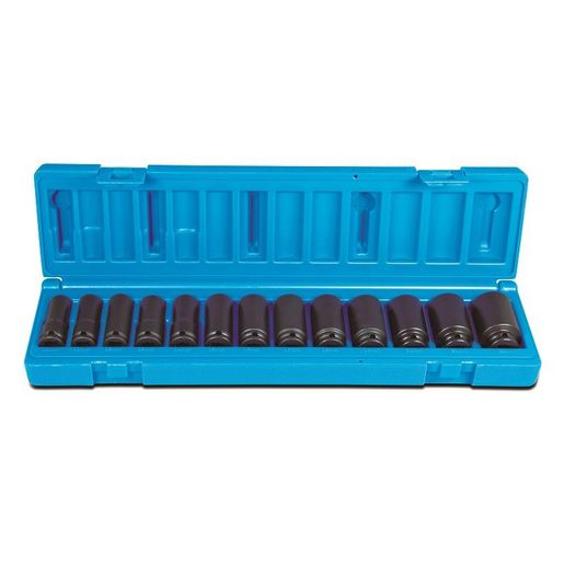 Action Impact Socket Set Deep Magnetic 6-Point 3/8" Drive 13 Piece Metric 6051R1301
