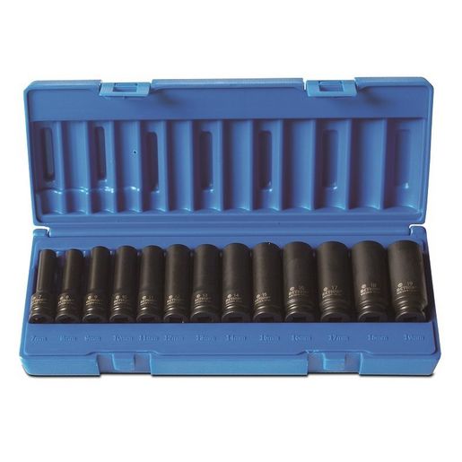 Action Impact Socket Set Deep 6-Point 3/8" Drive 13 Piece Metric 605121301