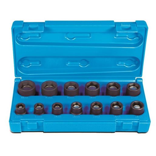 Action Impact Socket Set Magnetic 6-Point 3/8" Drive 13 Piece Metric 6051P1301