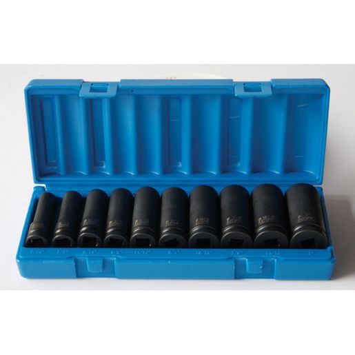 Action Impact Socket Set Deep 1/2" Drive 10 Piece SAE 600221002