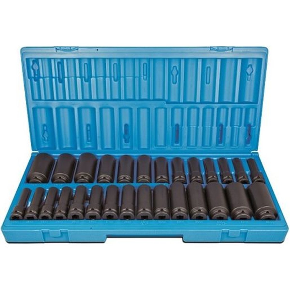 Action Impact Socket Set Deep 6-Point 1/2" Drive 28 Piece Metric & SAE 605222801