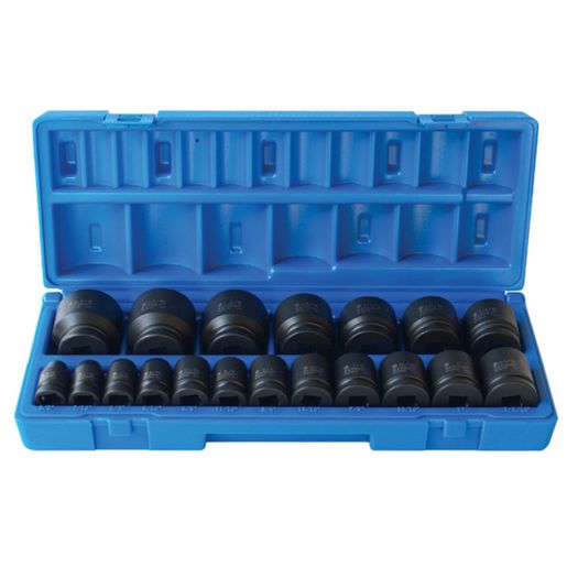 Action Impact Socket Set 1/2" Drive 19 Piece SAE 600201901
