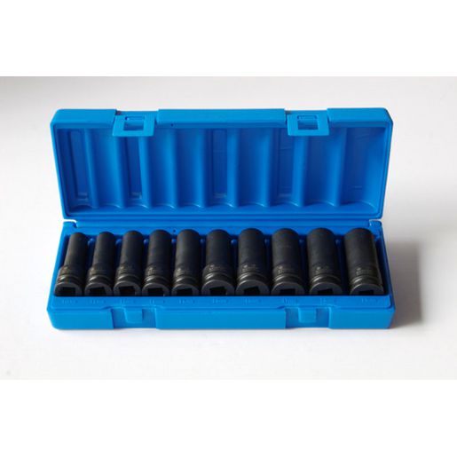 Action Impact Socket Set Deep 6-Point 1/2" Drive 10 Piece Metric 605221003