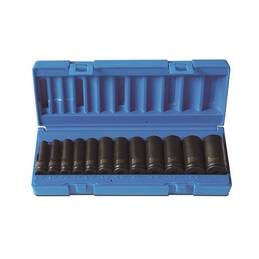 Action Impact Socket Set Deep 3/8" Drive 12 Piece SAE 600121202