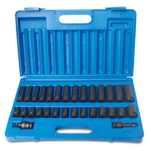 Action Impact Socket Set Deep 6-Point 1/2" Drive 30 Piece Metric 607203001