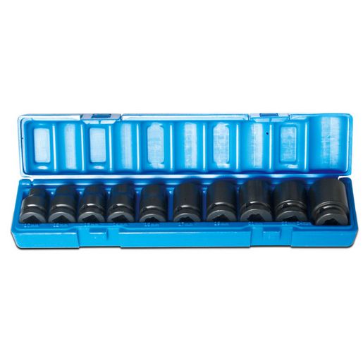 Action Impact Socket Set 6-Point 1/2" Drive 10 Piece Metric 607201001