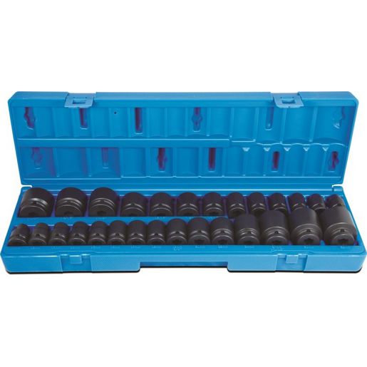 Action Impact Socket Set 6-Point 1/2" Drive 28 Piece Metric & SAE 607202801