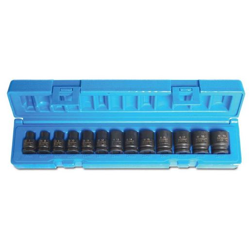 Action Impact Socket Set 6-Point 3/8" Drive 13 Piece Metric 611101301