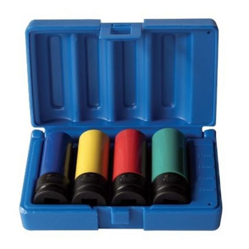 Action Wheel Nut Impact Socket Set 1/2" Drive 4 Piece Metric 611260401