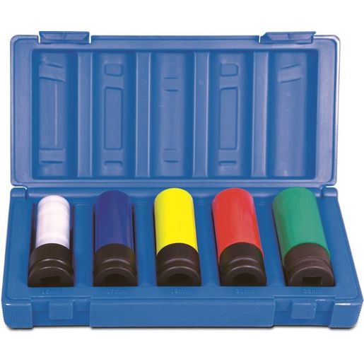 Action Wheel Nut Impact Socket Set 1/2" Drive 5 Piece Metric 611260501