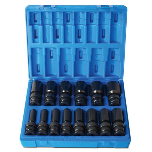 Action Universal Impact Socket Set Deep 1/2" Drive 14 Piece SAE 622211401