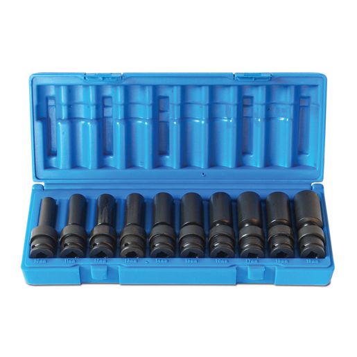 Action Universal Impact Socket Set Deep 3/8" Drive 10 Piece Metric 623111001
