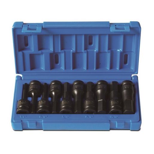 Action Hex Impact Socket Set 1/2" Drive 10 Piece SAE 648221001