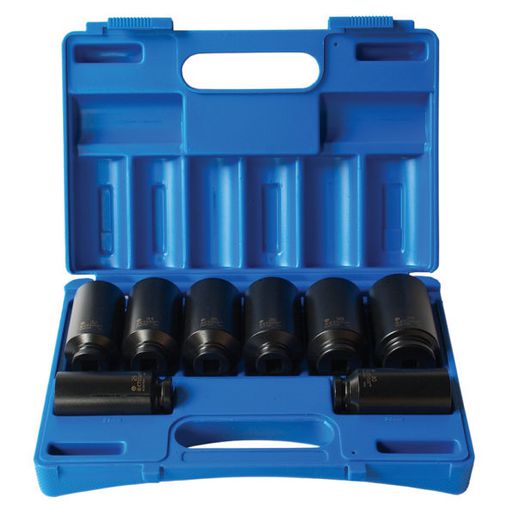 Action Axle Impact Socket Set Deep 12-Point 1/2" Drive 8 Piece Metric 658270801