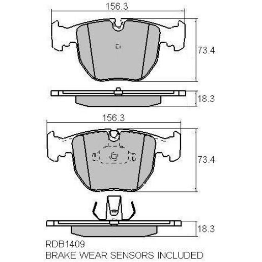 RDA Phantom Ceramic Brake Pad Set Front RDC1409