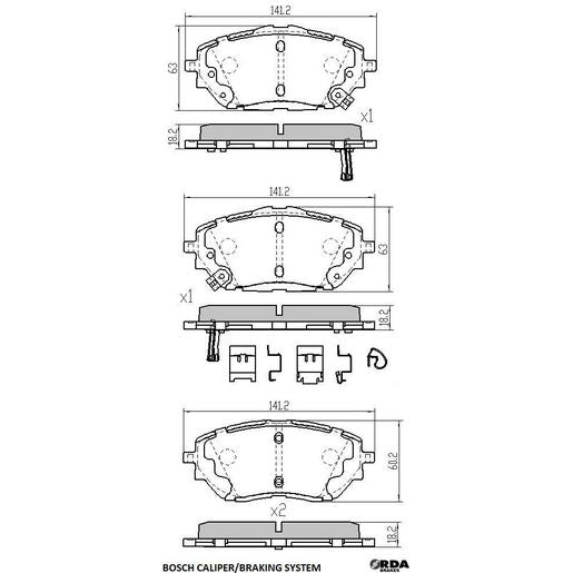 RDA GP Max Brake Pad Set Front RDB2413