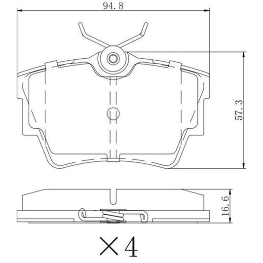 RDA Phantom Ceramic Brake Pad Set Rear RDC1389