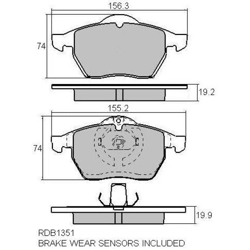 RDA Phantom Ceramic Brake Pad Set Front RDC1351