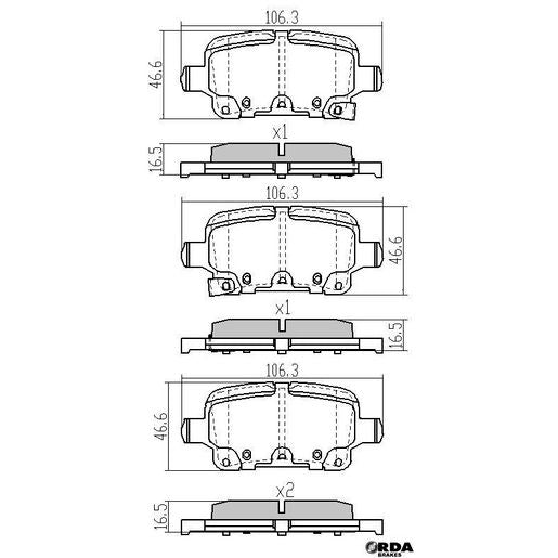 RDA Phantom Ceramic Brake Pad Set Rear RDC2430