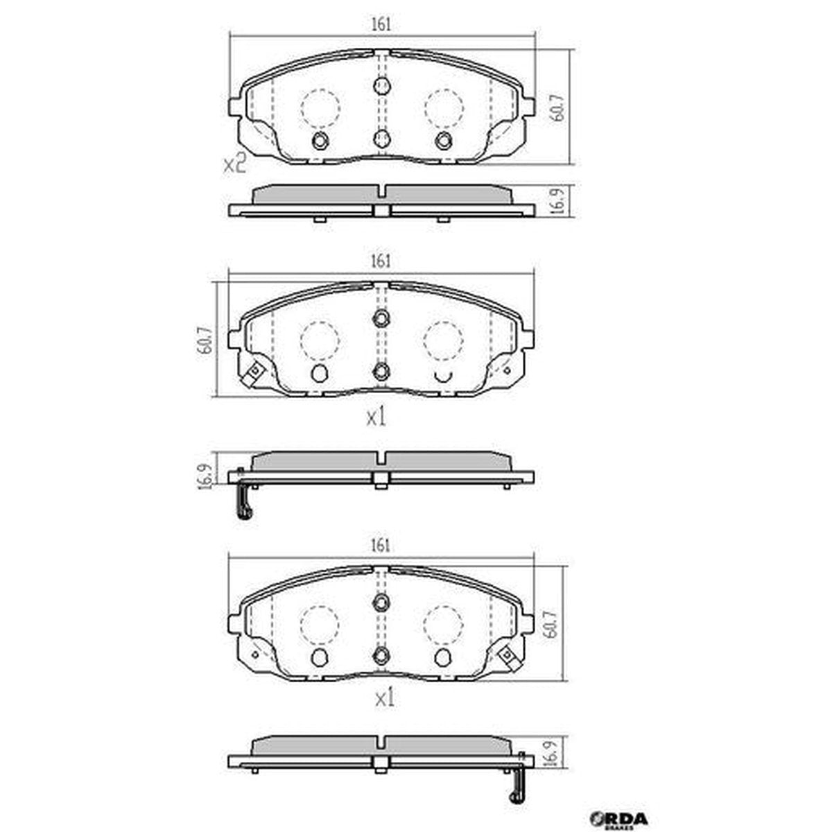 RDA GP Max Brake Pad Set Front RDB2423